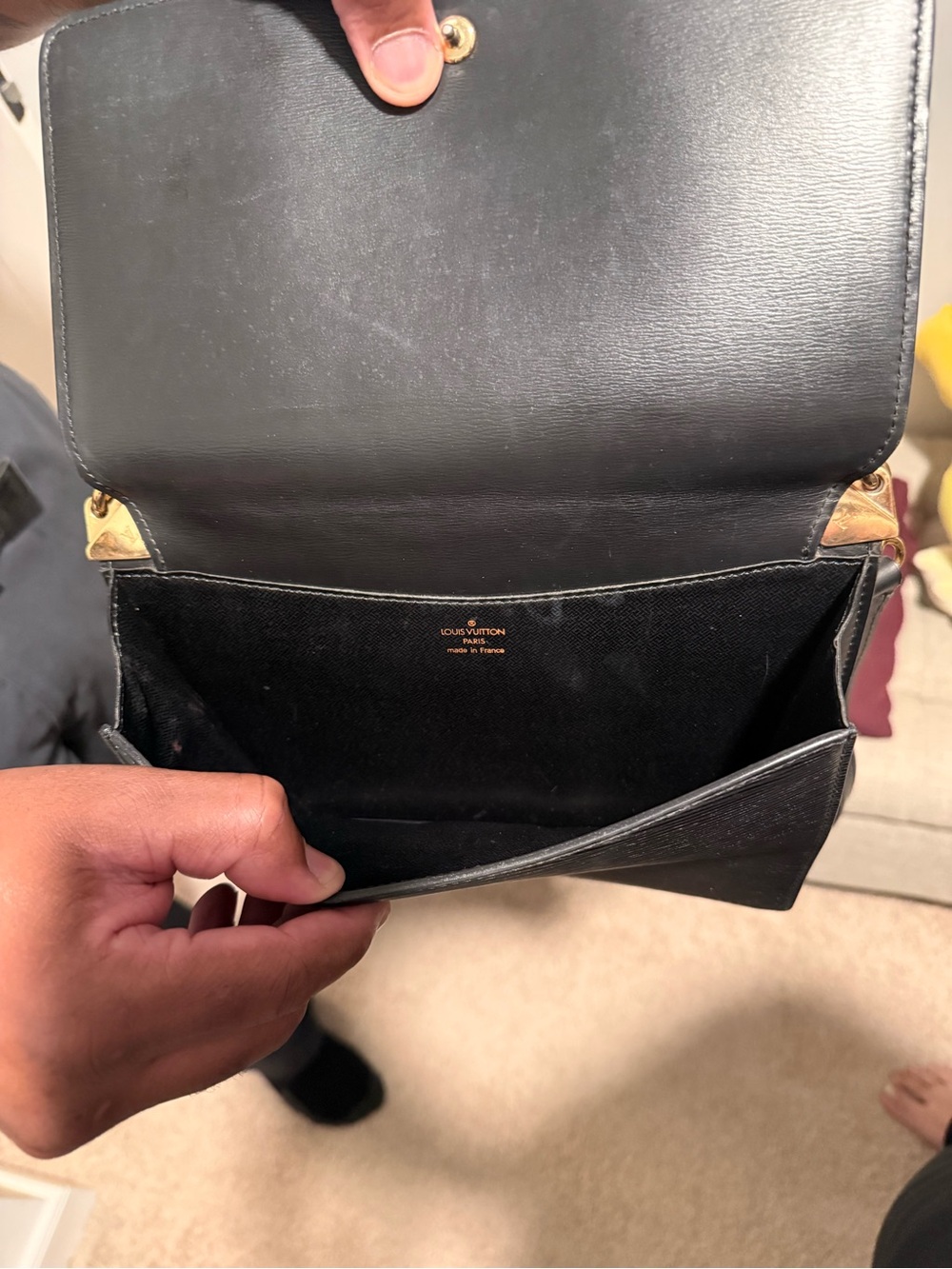 Bundle Louis Vuitton Black Epi Leather Crossbody with Gold Hardware and wallet - Picture 8 of 11